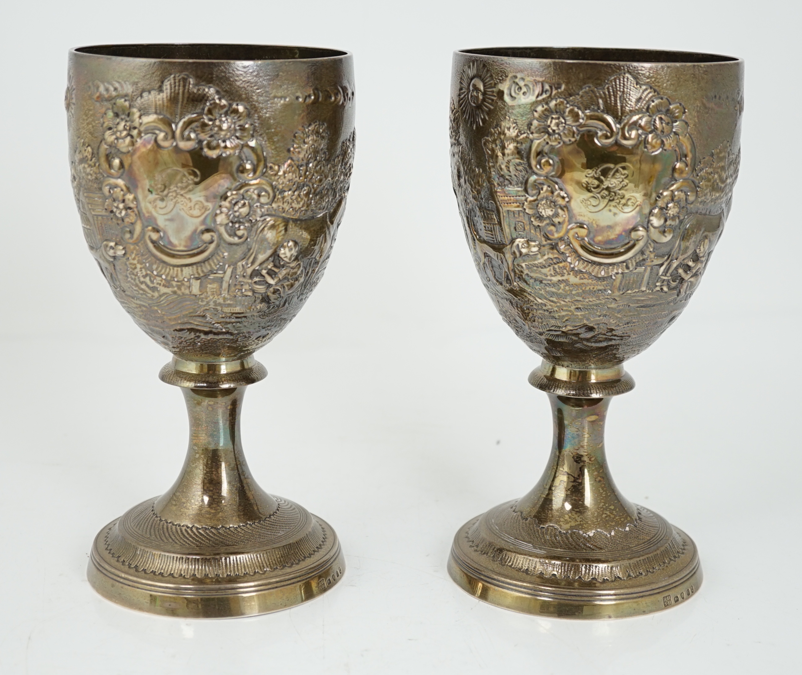 A pair of George III silver goblets, by Robert & Samuel Hennel